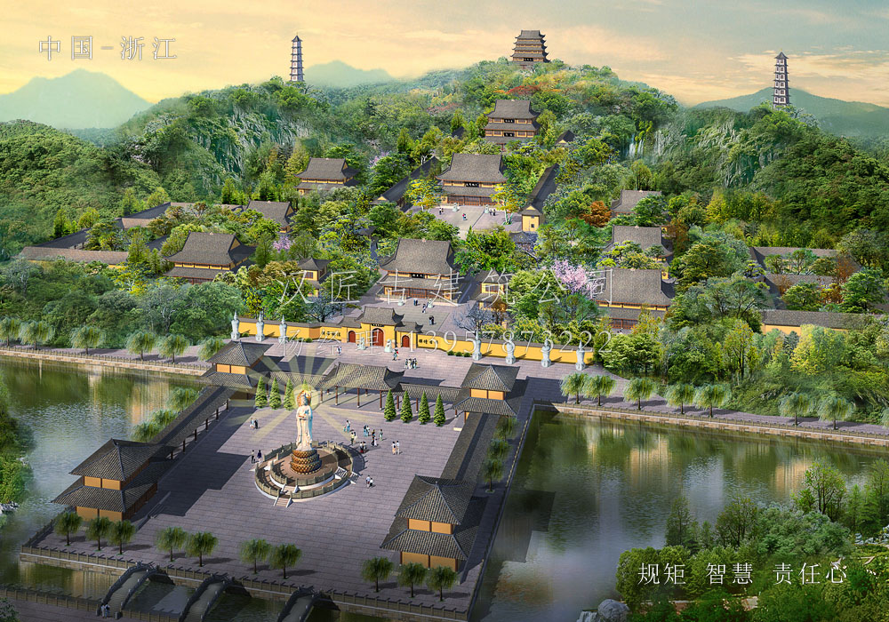 玉泉講寺總體寺院建筑規(guī)劃布局圖